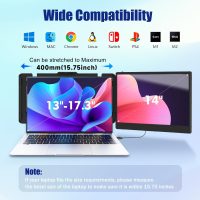 Laptop Screen Extender, 14" FHD 1080P IPS Laptop Monitor Extender Dual Screen, Portable Monitor for Laptops 13-17" with USB-C/HDMI Port, Plug n Play for Windows/Mac/Android/Switch/PS5 - Image 5