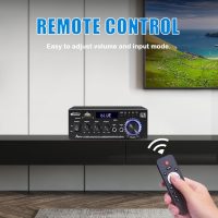 AK45 Pro Amplifier Home Audio Stereo Receivers with Bluetooth 5.0,Max 400W,2.0 Channel Stereo Amplifier System for Home Theater Speakers, Karaoke,Garage,Home Amp with USB,SD,RCA,2 MIC in - Image 5