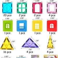 Jasonwell Magnetic Tiles Kids Magnetic Blocks 60PCS Building Sets 3D Magnet Tile Building Blocks Toy Construction Educational STEM Toys Gifts for Toddlers Boys Girls 3 4 5 6 7 8 9 10 + Year Old - Image 4