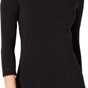Amazon Essentials Women's Regular-Fit 3/4 Sleeve V-Neck T-Shirt (Available in Plus Size), Multipacks