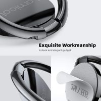 Lamicall Cell Phone Ring Holder Stand - Phone Finger Gip Kickstand, 360° Rotation Polished Metal Grip for Magnetic Car Mount, Compatible with iPhone 16/15/14 Pro Max, Android Smartphone Accessories - Image 6