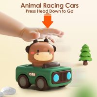 iPlay, iLearn Press to Go Car Toys for Toddlers 1-3, Baby Animal Racing Cars, Infant Play Vehicle Set, Baby Push Go Friction Car Toys for 6-9-12-18 Months, 1st Birthday Gifts for 1-2 Years Old Boys - Image 2
