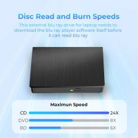 External Blu Ray Drive, Support 50G Disc Read/Write Bluray Drives, Portable 3D Blu Ray Burner with USB 3.0 and Type-C, Blu Ray Reader Suitable for Windows XP/7/8/10/11 MacOS for Laptop, Desktop, Mac - Image 4