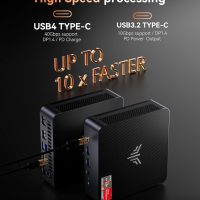 KAMRUI AM21 Mini Gaming PC Ryzen 9 6900HX (Up to 4.9Ghz), Mini Desktop Computer, 16GB DDR5 4800 MHz 512GB SSD, Dual LAN, Dual NVMe PCIe 4.0 SSD Slots, WiFi 6, BT5.2, 4K@60Hz ，Business, Office, Home - Image 3