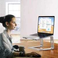 BESIGN LS03 Aluminum Laptop Stand, Ergonomic Detachable Computer Stand, Notebook Riser Compatible with Air, Pro, Dell, HP, Lenovo More 10-15.6" Laptops, Silver - Image 7