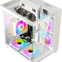 LXZ Desktop PC Computer Ryzen 5-5600GT, 16G DDR4 RAM, 512G NVME SSD, Tower Computer with Wi-Fi & 400W Power Supply for Working, Home and Office (White) - Image 7