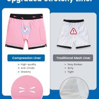 maamgic 2 in 1 Mens Swim Trunks 7 Inch Swim Shorts Swim Suits Board Shorts - Image 3