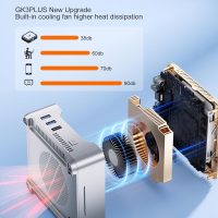 KAMRUI GK3Plus Mini PC Computer, W-11 Pro 12th Alder Lake N97 Mini PC (up to 3.6GHz), 8GB DDR 256GB M.2 SSD, Mini Desktop Computers Support Gigabit Ethernet, 2xHDMI+VGA 4K Triple Display/WiFi/BT - Image 5