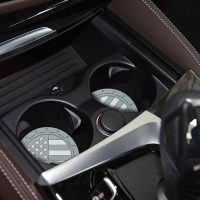 Gray American Flag Silicone Car Cup Coasters – 2PCS Durable Car Accessories for Truck, SUV, Jeep Interior Decoration - Image 7