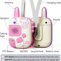 Walkie Talkies Toys for Girls:Unicorn Toys 2 Pack Birthday Gifts for 3 4 5-7 8 Year Old Girls Toy for 4 5 6 7 8-10 Year Old Camping Outdoor Games,Christmas Stocking Stuffers for Girls Kids - Image 5
