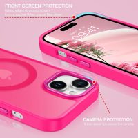 BENTOBEN Magnetic for iPhone 15 Plus Case, iPhone15Plus Phone Case Compatible with MagSafe, Translucent Matte Protective Cover Shockproof Women Girl Cute Case for iPhone 15Plus 6.7", Hot Pink - Image 5