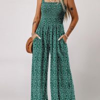 Dokotoo Women's Casual Loose Overalls Jumpsuits One Piece Sleeveless Printed Wide Leg Long Pant Rompers With Pockets - Image 2