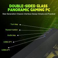 Gaming PC Desktop,Prebuilt Gaming Computer with,AMD Ryzen 7 5700X 3.4GHz,RTX5060 8GB GDDR7 DLSS4,32GB DDR4 RAM 3200MHz,1TB NVME SSD,ARGB Cooling Fan,Supply WiFi Support - Image 5