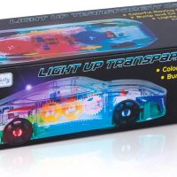 ArtCreativity Light Up Transparent Sensory Car Toy for Kids, 1PC, Bump and Go Toy Car with Colorful Moving Gears, Music, and LED Effects, Easter Toys for Toddlers, Great Birthday Gift Idea - Image 8