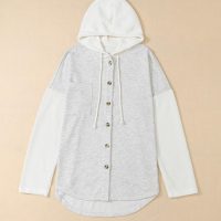SHEWIN Oversized Sweatshirt for Women Loose Fit Casual Long Sleeve Button Hooded Sweatshirts Hoodies with Pocket - Image 7