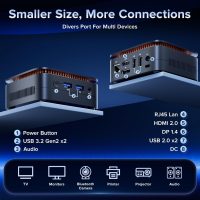 KAMRUI Essenx E1 Mini PC, W-11 Pro 12th N97 Mini Computers(Beat N150, up to 3.6GHz), Mini Desktop Computers 16GB RAM 512GB SSD,Desktop PC Support 4K HDMI+DP,Mini PC with Dual WiFi,Business Home Office - Image 3