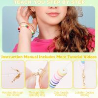 Dowsabel Clay Beads Bracelet Making Kit for Beginner, 5000 Pcs Preppy Polymer Clay Beads with Charms Kit for Jewelry Making, DIY Arts and Crafts Birthday Gifts Toys for Kids Age 6-13 - Image 3