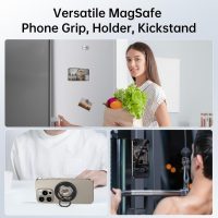 SYNCWIRE Upgraded Magnetic Phone Ring Holder for MagSafe, Magnet Cell Phone Grip Stand Finger Ring Kickstand Two-Sided Magnetic Compatible with iPhone 16 Pro Max 15 14 13 12 MagSafe Accessories - Image 4