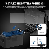 NEEWER Foldable V Mount Battery Plate with Arca Type Quick Release Camera Baseplate, Lightweight DSLR Camera Video Rig Compatible with SmallRig V Mount Battery Cage DJI RS4 RS3 Gimbal, PS015 PRO - Image 7