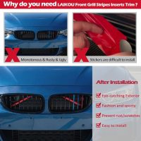 Red V Brace Covers for BMW 1 3 4 5 7 Series Accessories F20 F21 F22 F30 F31 F35 G11 G12 G14 G30 G31 320i 328i 330i 335i 535i Grill Insert Trims Front Cross Bar - Image 4
