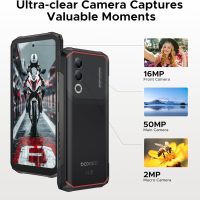 DOOGEE Blade 20 Turbo AI 5G Rugged Phone Unlocked,10300mAh/33W,Android 15 Rugged Smartphone,32GB+256GB/TF 2TB,Dimensity 7050,6.6”HD + 90Hz,50MP+16MP,Face ID/NFC/WiFi6/IP68/IP69K/3 Card Slot,Black - Image 8
