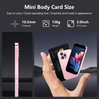 Mini Phone World's Smallest 3.0" HD Touch Screen Mini Smartphone Unlocked Android Compact Mobile Phone for Students Cell Phone wih Quad-Core Dual SLM Face lD 2GB+16GB Pink - Image 3