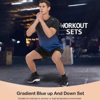 BOOMCOOL Gym Clothes workout shorts and long sleeve shirts for men running dry fit athletic outfits sets 6 pack - Image 4