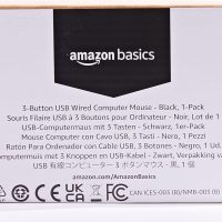 Amazon Basics 3-Button USB Wired Mouse with Scrolling and Tracking - Standard, Black - Image 8