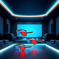 3Pcs Red and Blue 3D Glasses Universal TV Movie Dimensional Video Frame 3D Glasses DVD Game Glass 3D Style Glasses for 3D Movies Games, 3D Viewing Glasses, Televisions and Video - Image 3