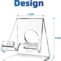 TOPGO Acrylic Cell Phone Stand, Clear Phone Holder for Office Desk, Vanity, Kitchen, Bedside Table, Compatible with iPhone/Smartphones/iPad/Switch/Kindle, Office Desk Accessories - Image 7