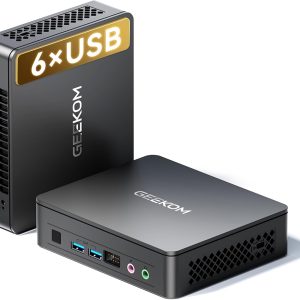 GEEKOM Air12 Lite Mini PC (3-Year Quality Support),with 12th Gen Intel N150 (Upgraded N100),16GB RAM 512GB NVMe PCIe M.2 SSD,6 USB Ports 9-Pin Mini Desktop Computer for Home/Business/Office