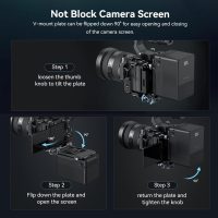 SMALLRIG Foldable V Mount Battery Plate, Tool-Free, All-in One Mounting Solution for Mirrorless/DSLR Cameras, with Modular Plate for Arca, Compact Camera Video Rig, for NEEWER V Mount Battery PS099E - Image 5