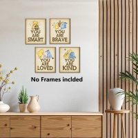 Winnie Wall Art Decor Set of 4 the Pooh Sign You Are Kind Brave Wall Art Posters for Room Nursery (8x10 Unframed) - Image 7