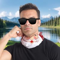 Christmas Santa Cooling Neck Gaiter Face Mask Lightweight Sun Protection Bandana Holiday Headwear Cycling Festive Events - Image 4