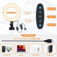 Video Conference Lighting Kit, Ring Light Clip on Laptop Monitor with 5 Dimmable Color & 5 Brightness Level for Webcam Lighting/Zoom Lighting/Remote Working/Self Broadcasting and Live Streaming, etc. - Image 6