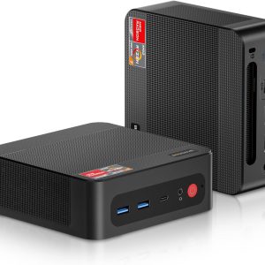 P4 Mini PC, AMD Ryzen 7 5700U, 32GB DDR4 RAM 1TB PCIe 3.0 SSD,Small Gaming Computer Supports 4K Triple Display,Dual LAN 2.5GbE,WiFi6E,BT5.2