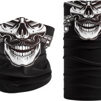 Summer UV Protection Cooling Neck Gaiter Face Neck Gaiter Mask Scarf Sunscreen Breathable Bandana(Skull Pattern) - Image 2
