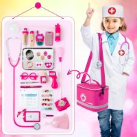 Doctor Kit for Kids Girls, 34 Pcs Kids Doctor Kit for Toddlers 3-5 with Medical Storage Bag & Real Stethoscope, Pretend Play Set for Boys Girls Fun Role Playing Game - Image 4