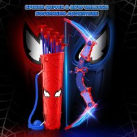 Spider Toys for Boys Age 3-4 4-6 6-8 8-12, Kids Toy BowArrow Shooting Set with Red & Blue LED Lights, Spider Quiver & Web Target, 8 Suction Cup Arrows, Toys Gifts for 3 4 5 6 7 8 9 10 12 Year Old Boys - Image 6