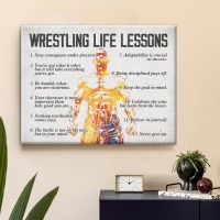 Wrestling Poster Canvas Wall Art for Home Bedroom Decor, Motivational Wrestling Life Lessons Canvas Print Painting Wrestler Gifts for Men 8x10 Inch - Image 4