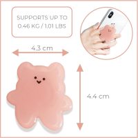 GRIPONG Cute 2D Gummy Bear Shape Expandable Collapsible Mobile Phone Grip Stand Holder for Smartphone Tablet Cell Phone Accessory (Purple) - Image 5