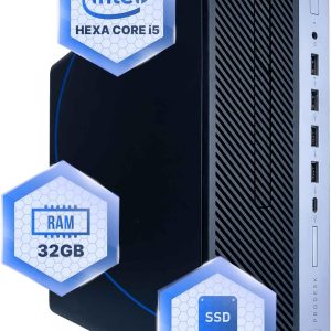 HP ProDesk 600G4 Desktop Computer | Hexa Core Intel i5 (3.2) | 32GB DDR4 RAM | 1TB SSD Solid State | Windows 11 Professional | Home or Office PC (Renewed)