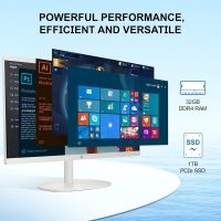 HP All in One Desktop Computer for Home, Intel Celeron J4025, 21.5 inch FHD Anti-Glare, WiFi 6, 32 GB DDR4, 1 TB SSD, 128 GB USB Flash Drive, Home PC, Wired KB & Mouse, Win 11 Pro, w/Accessories - Image 4