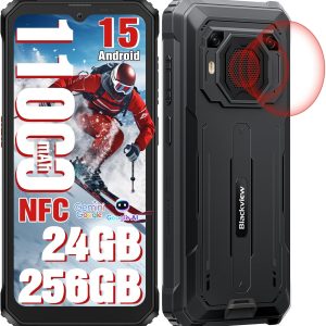 Blackview BV6200Plus Rugged Phone Android 15, 98dB Super Speaker 11000mAh, 24GB+256GB/2TB Rugged Smartphone Unlocked, 6.56" HD+ 90Hz Waterproof Phone 2025 NFC/Fingerprint/GPS/T-moblie/IP69K/3 Slots