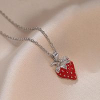 Playful Strawberry Necklace with Adjustable Chain for Casual Wear - Image 6