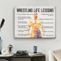Wrestling Poster Canvas Wall Art for Home Bedroom Decor, Motivational Wrestling Life Lessons Canvas Print Painting Wrestler Gifts for Men 8x10 Inch - Image 5