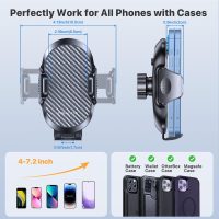 Miracase Phone Holders for Your Car with Metal Hook Clip, Air Vent Cell Phone Stand Car Mount, Universal Automobile Cradle Fit for iPhone Android and All Smartphones, Dark Black - Image 5
