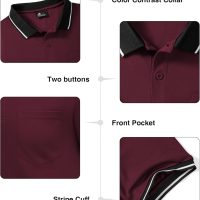 ZITY 3 Pack Men Polo Shirts Short Sleeve with Pocket Sport Wicking Shirts for Men Casual Athletic Collared T-Shirts - Image 3