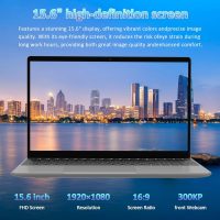 15.6" Laptop Computer, 16GB RAM, 1TB NVMe, 4C4T N95 1.7-3.4GHz, FHD Display, Backlit Keyboard, Fingerprint Reader, Big 8000mAh Battery, Win11 Pro, Upgradable to 10TB Storage, Silver, T152A - Image 4