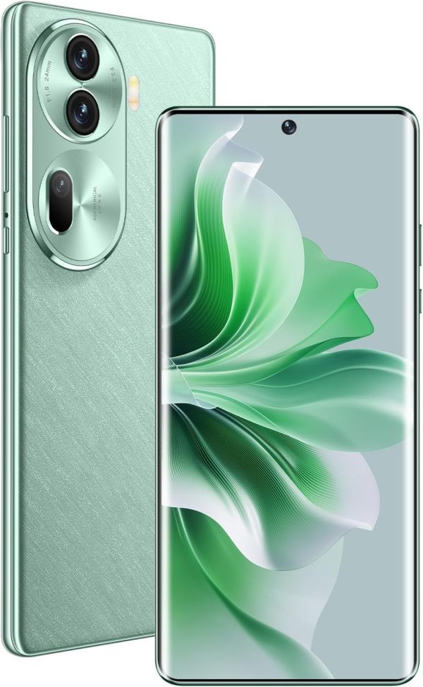 Reno 11 Pro Unlocked Phone 8GB+256GB Unlocked Android Phone 6000 mAh Large Battery Unlocked Cell Phone 50MP+13MP Camera Smartphone 4G Dual SIM (Jade Green)